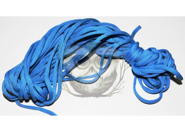 Шнур полиамидный, плоский, 16-прядный, 5х2 мм, голубой, 10 м
