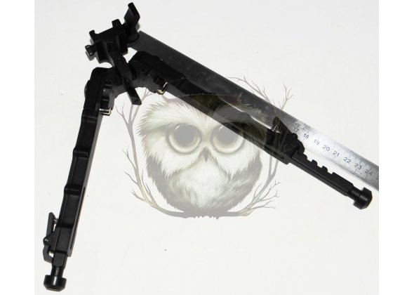Сошки Bipod h=21-26 см, установка на Weaver, вес 300 гр, рельефные ножки, V9