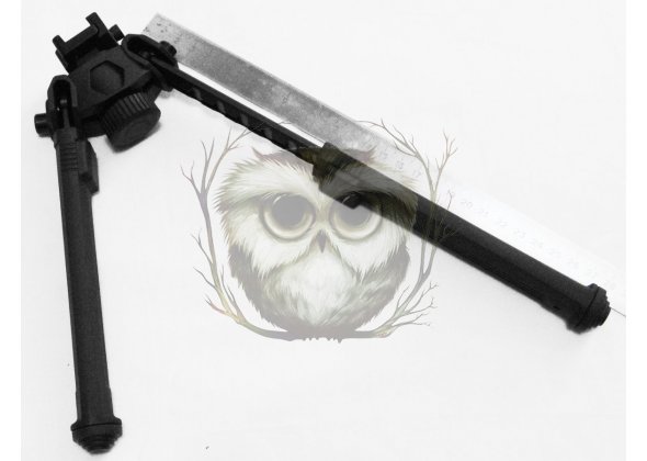 Сошки Bipod h=21-29 см, установка на Weaver, поворот 360 град.,в пластике, вес 300 гр, V-11