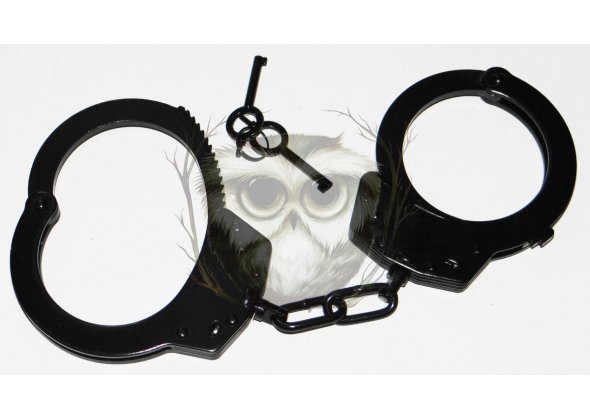 Наручники черные, 2 ключа, Китай