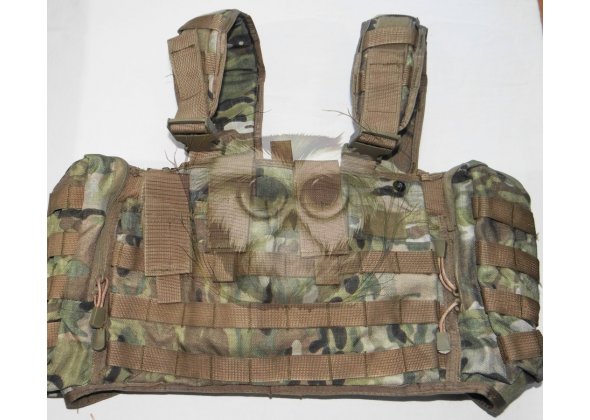 Жилет разгрузочный тактический, на лямках, с несъемными подсумками, мультикам