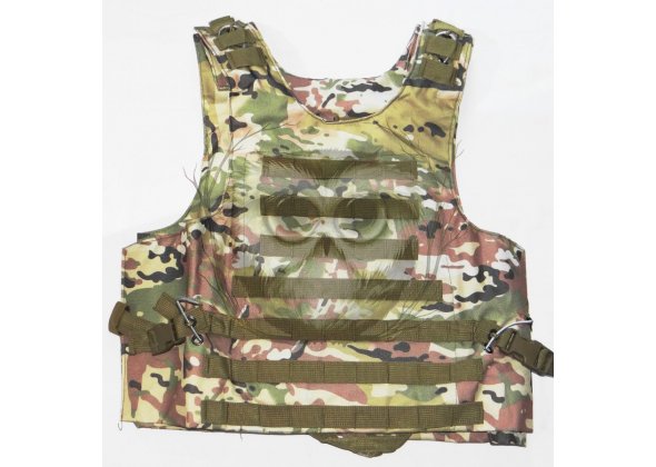 Жилет разгрузочный тактический, плитник, мультикам