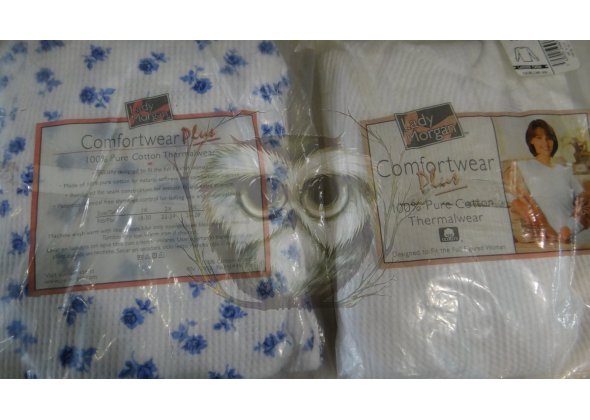 Термобелье Lady Morgan Comfortwear Plus ,бел. блуза+в син. цвет. штаны, комплект, спорт, р. 48-50