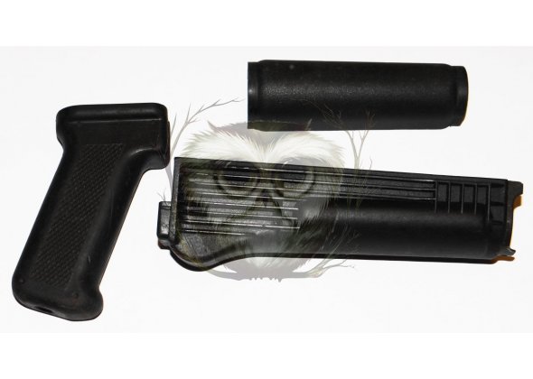 Сайга-410К-01, СОК-АК. Рукоятка + цевье + крышка газоотводной трубки пластик черный, с экраном