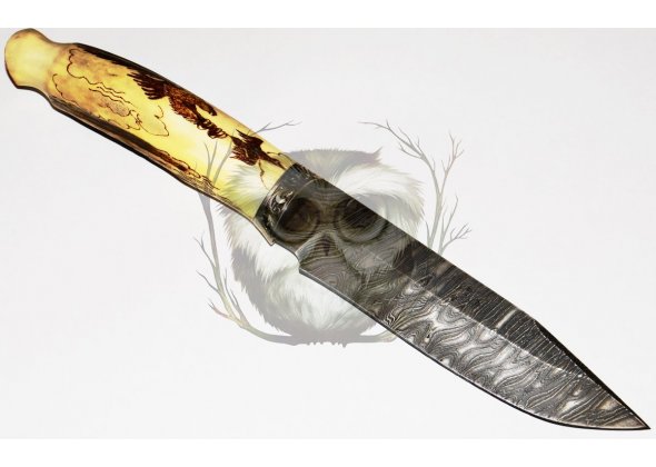 Нож Буран рог дамаск Данилов