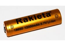 Аккумулятор Rakieta, 3,7v, №18650, 12000 mA\h,