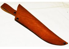 Чехол для ножа 200х40мм б/застежки, кожа, рыжий
