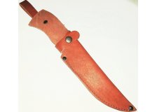 Чехол для ножа 170х40мм с застежкой, кожа, шоколадный