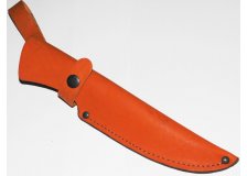 Чехол для ножа 160х40мм с застежкой, кожа, рыжий