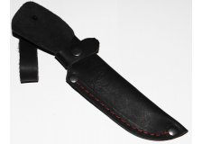 Чехол для ножа 160х40мм с застежкой, кожа, черный
