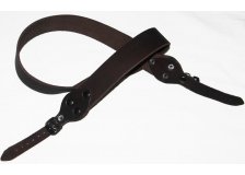 Ремень ружейный, кожа, 100 см, коричневый, антабка 20 мм, пряжки