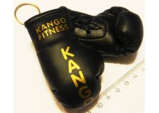 Брелока - перчатки бокс KANGO, кожа, черные