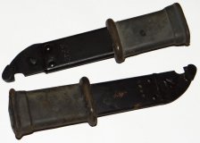 Ножны для штык-ножа АКМ 6х3, металл, с резиновой накладкой, 2 категория (ржавчина)