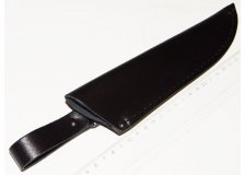 Чехол для ножа 200х40мм б/застежки, кожа, черный
